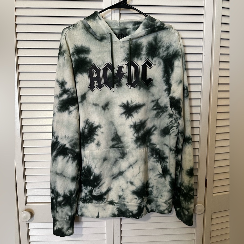 AC/DC Green Tie-Dye Hoodie